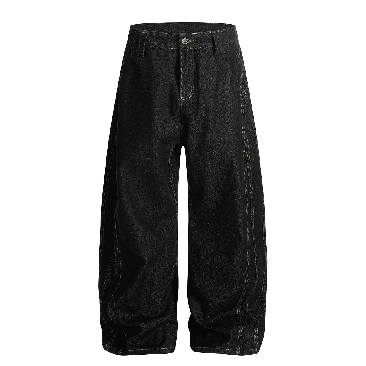 American Vintage Raw Color Curved Blade Jeans