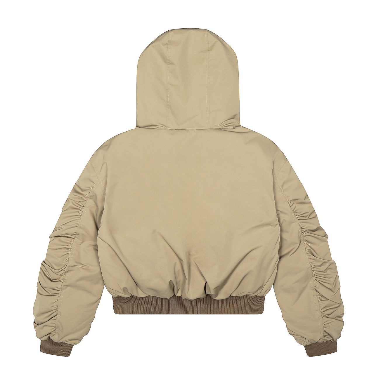 Omirad Faux Fur Hooded Nylon Bomber Jacket