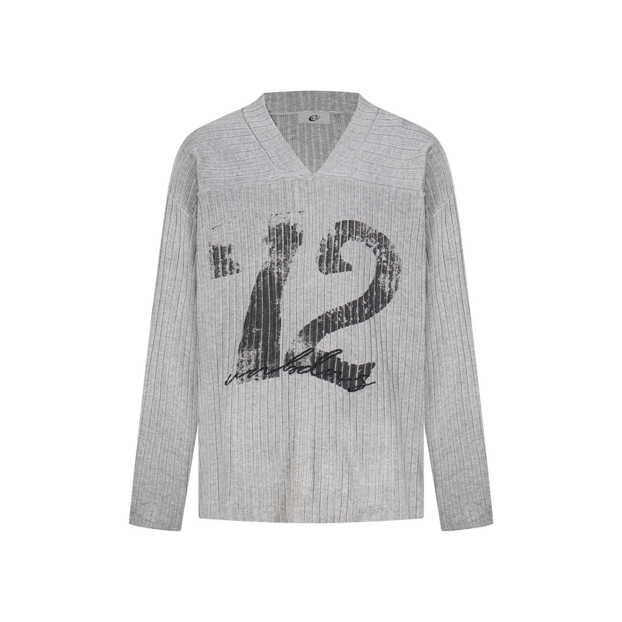 Omirad Graphic Ribbed Knit Top