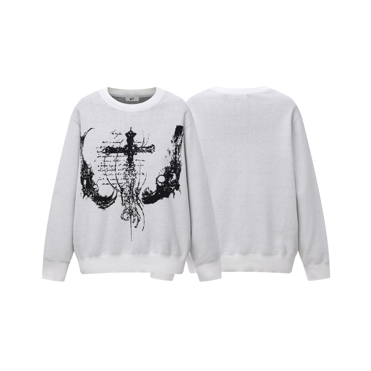 Omirad Gothic Cross Knit Sweater