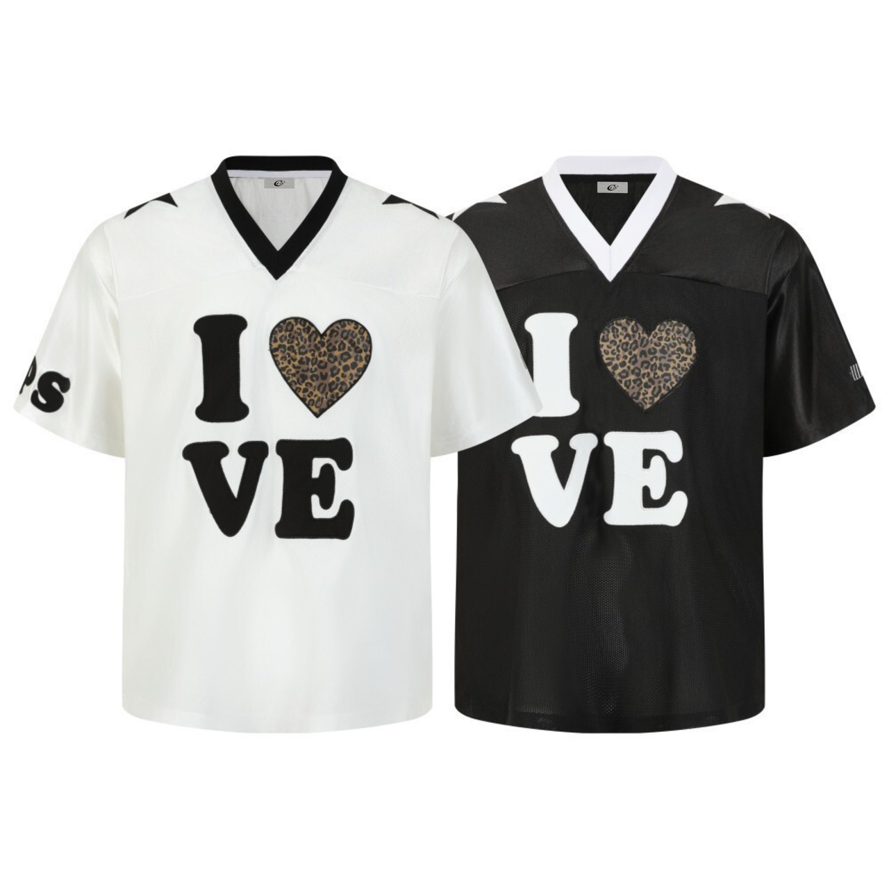 Omirad Leopard Heart Varsity Mesh Jersey