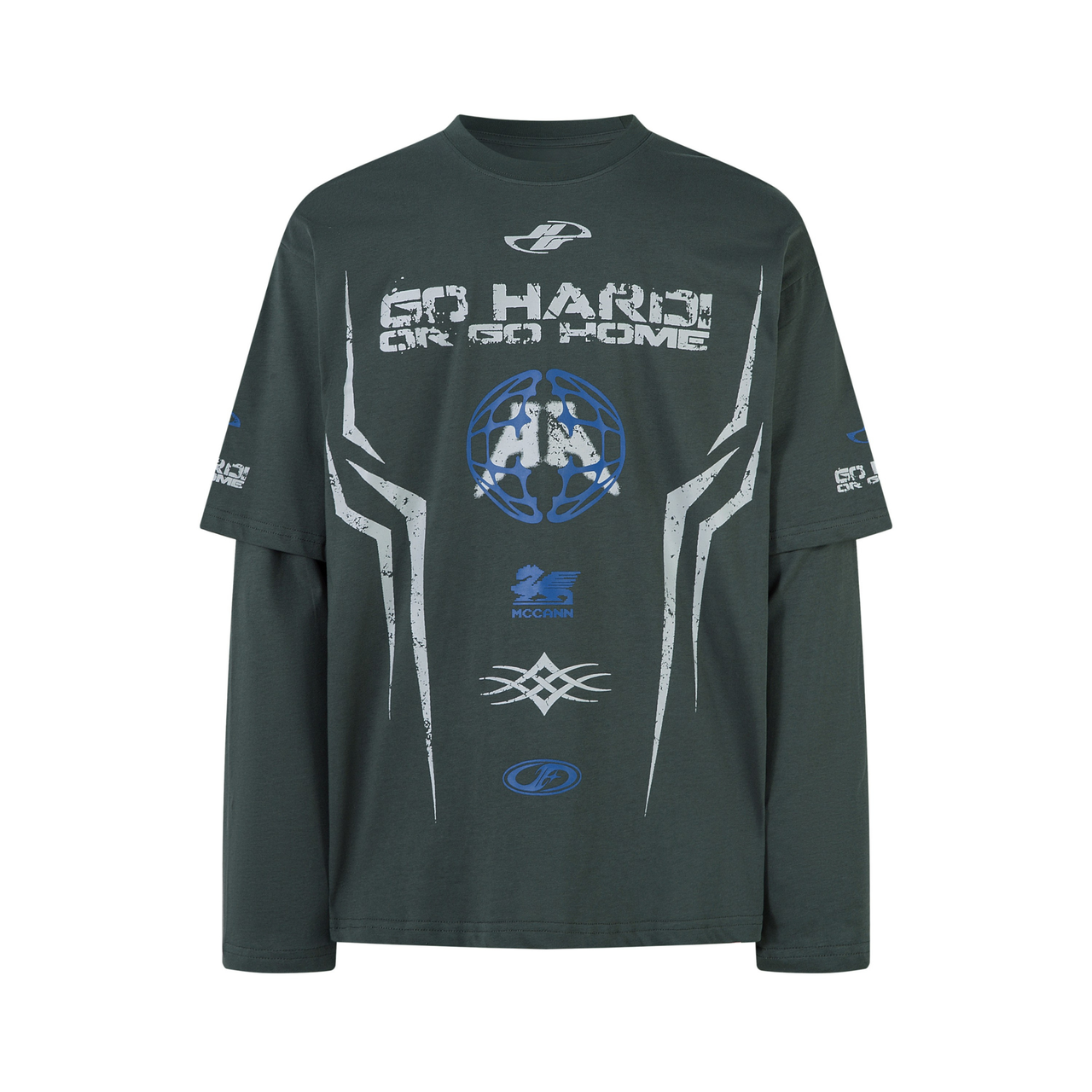 Omirad Layered Racing Graphic Long Sleeve Tee