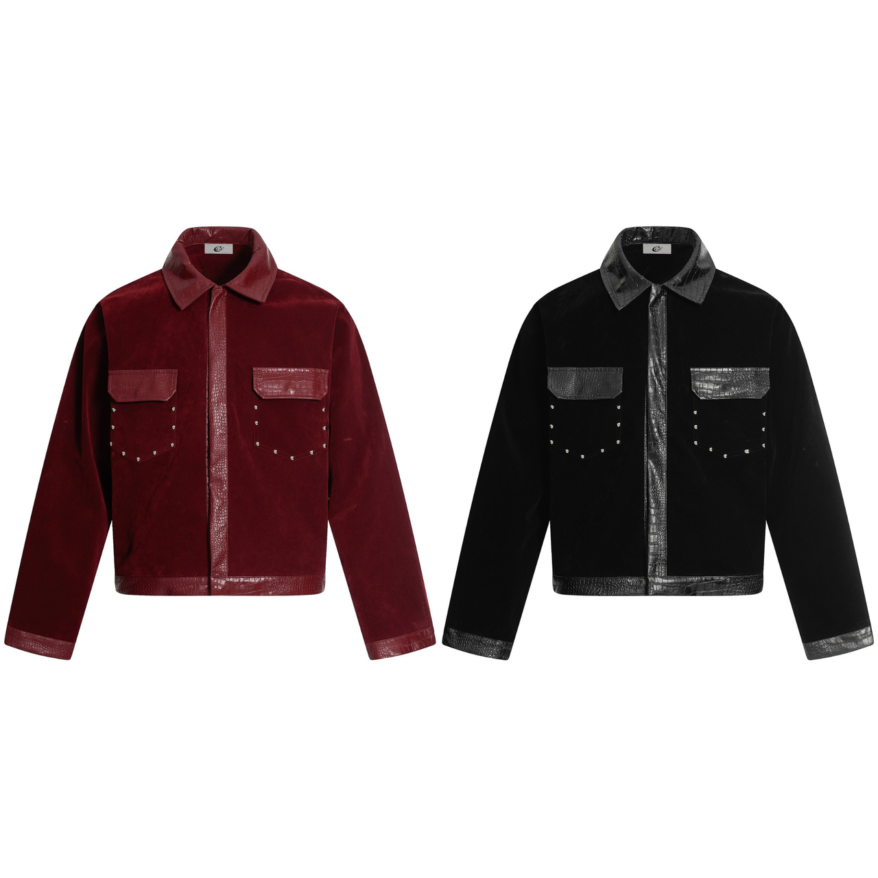 Omirad Croc-Trim Velvet Jacket