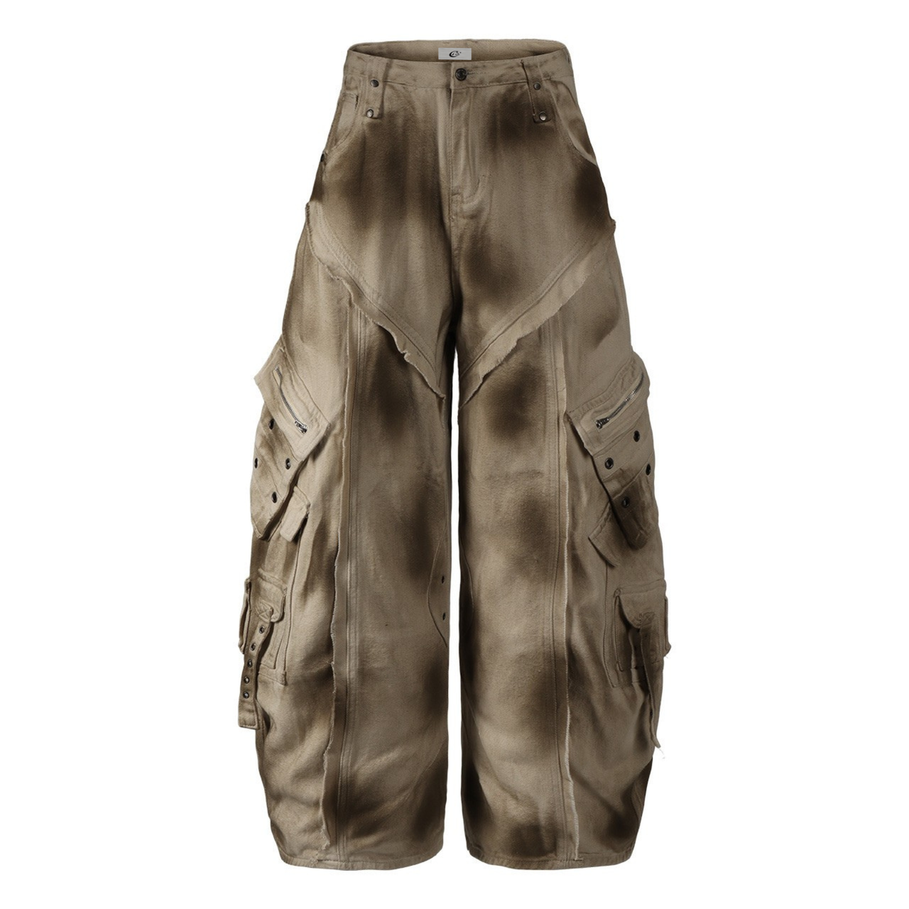 Omirad Distressed Cargo Barrel Pants