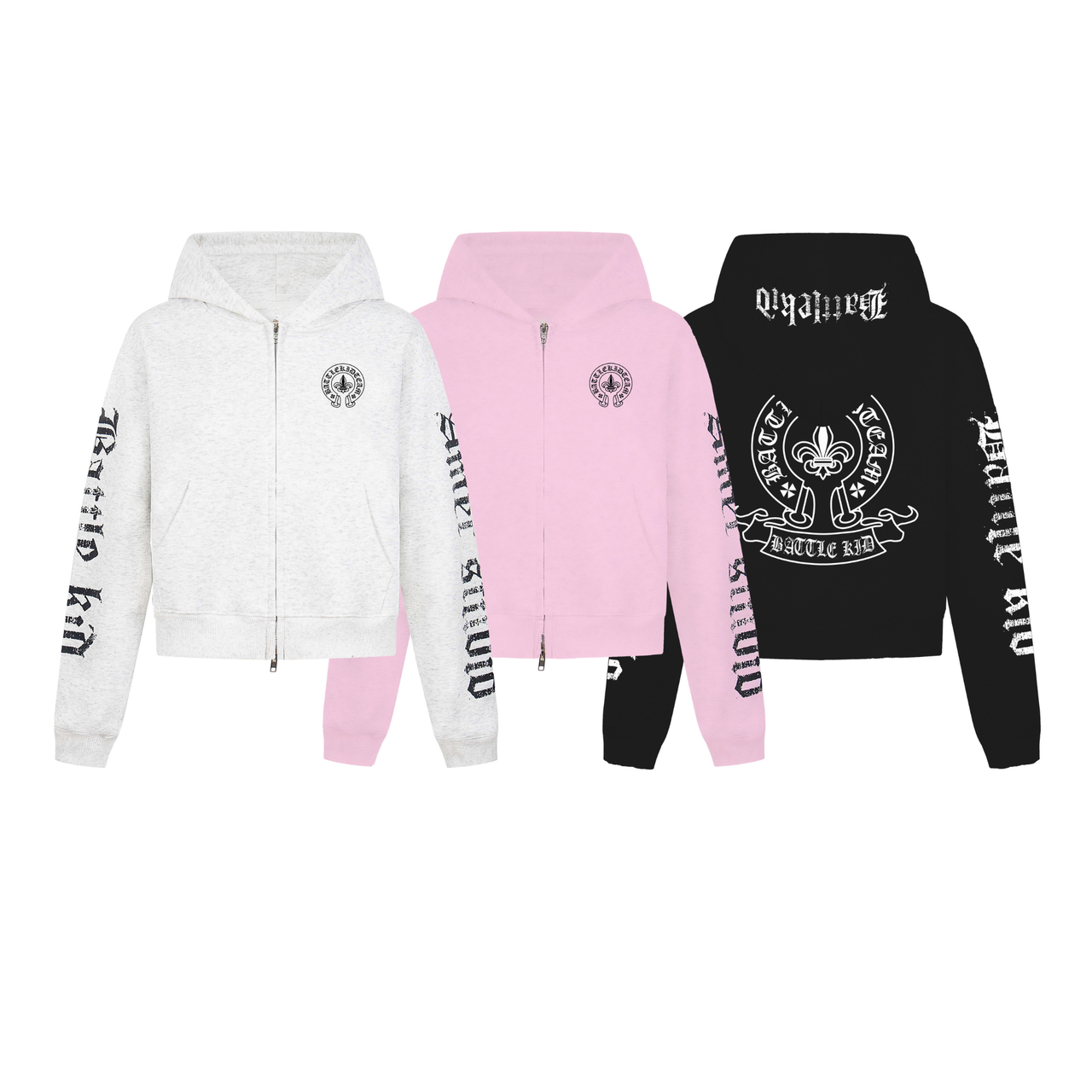 Omirad Gothic Letter Zip Hoodie