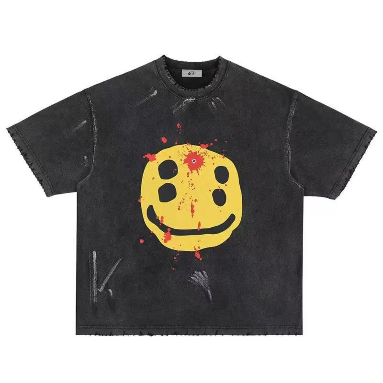 Omirad Distressed Smiley Graphic Tee
