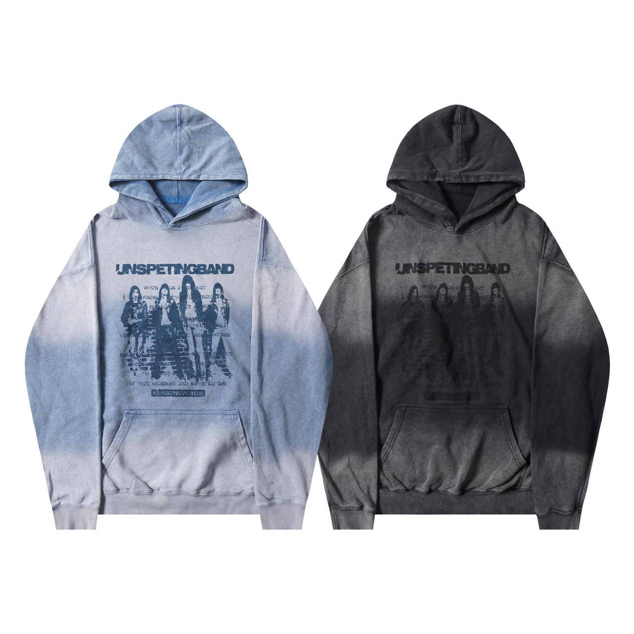 Streetwear Ombre Washed Hoodie