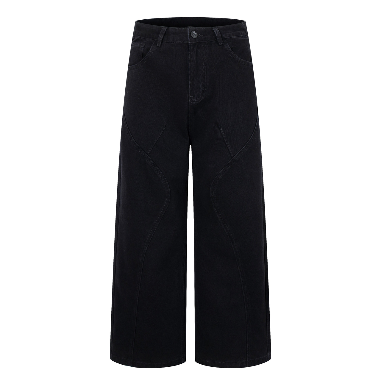 Omirad Curved-Panel Wide-Leg Jeans