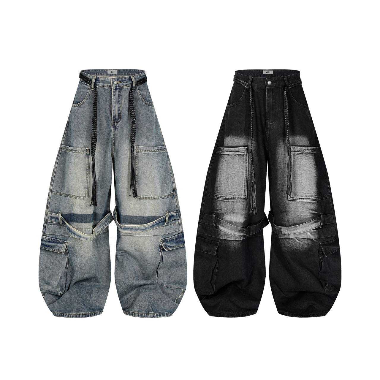 Omirad Layered Cargo Arc Jeans