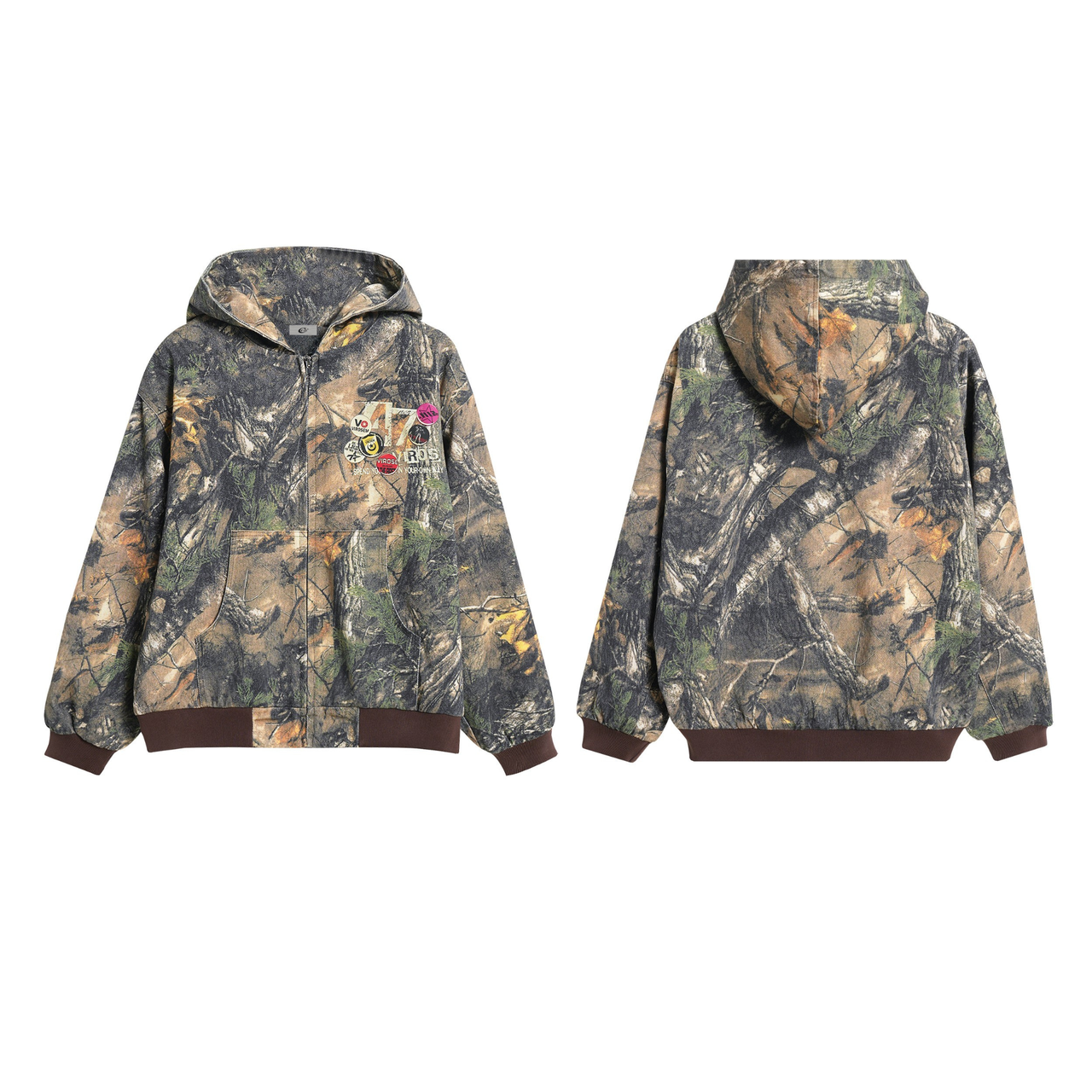 Omirad Camo Patchwork Zip Hoodie