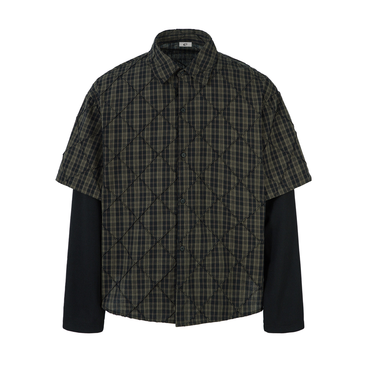 Omirad Layered Quilted Plaid Shirt