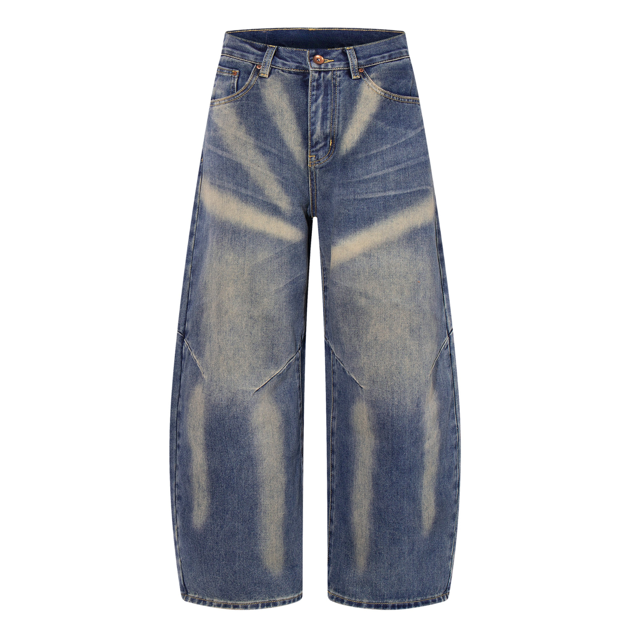 Omirad Sun-Fade Paneled Wide-Leg Jeans