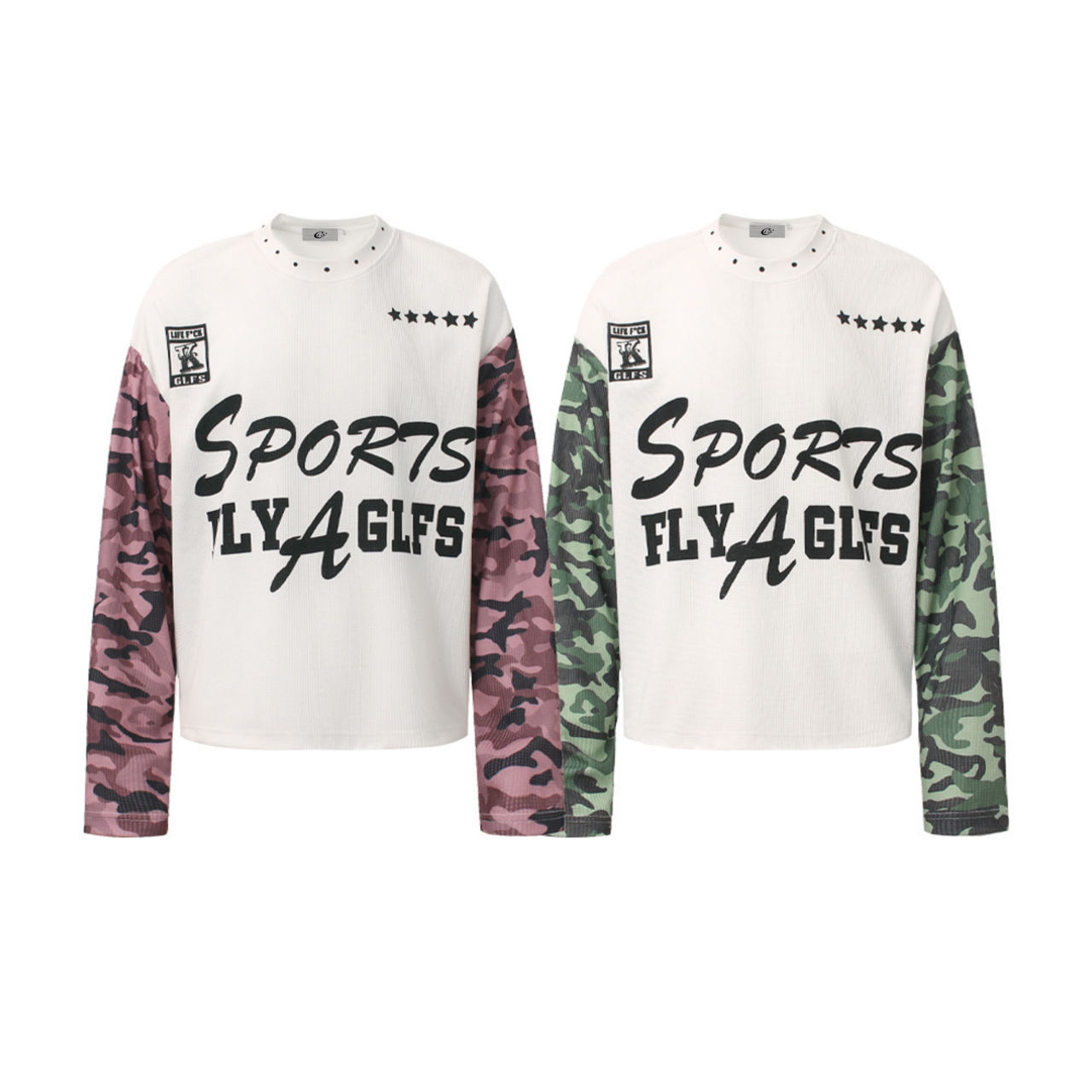 Omirad Camo-Sleeve Waffle Long Sleeve