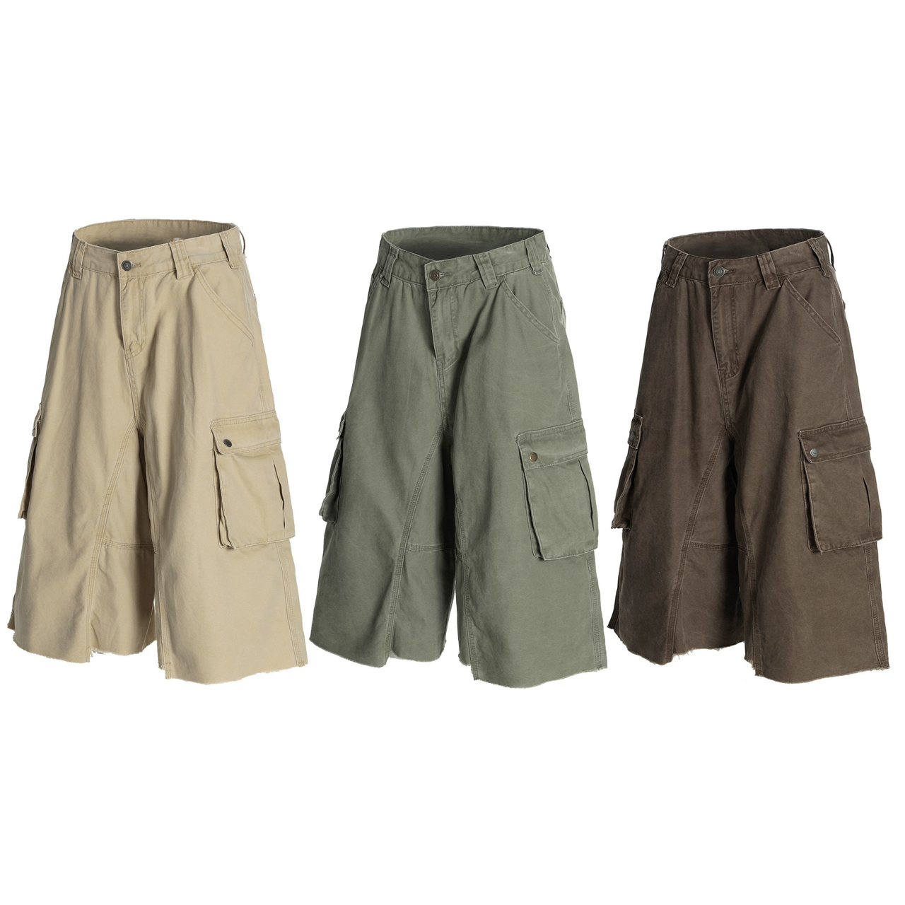 Omirad Wide-Leg Cargo Shorts
