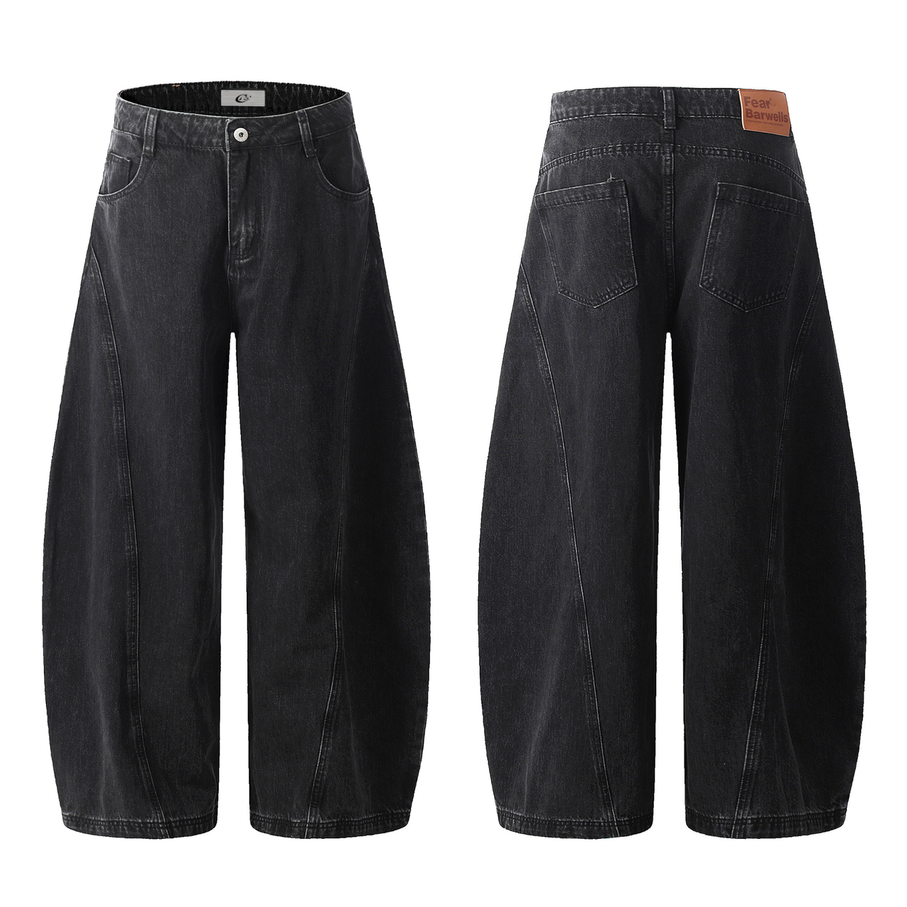 Omirad Wide-Leg Arc Denim Pants