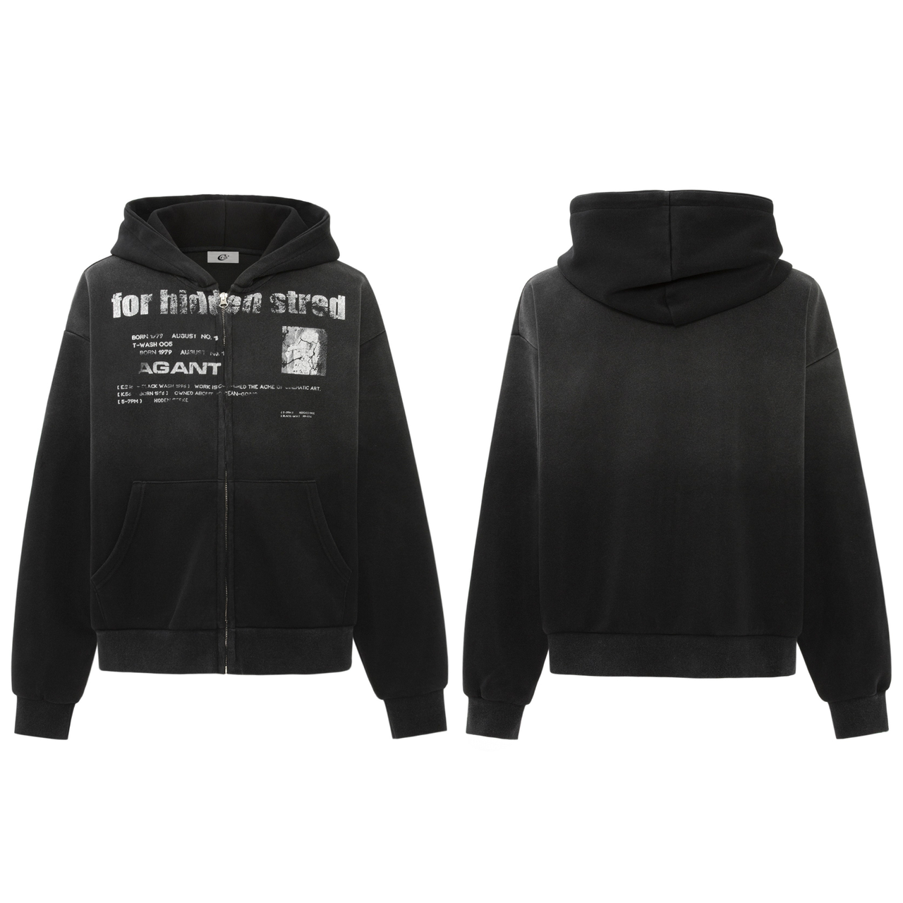 Omirad Gradient Print Zip Hoodie