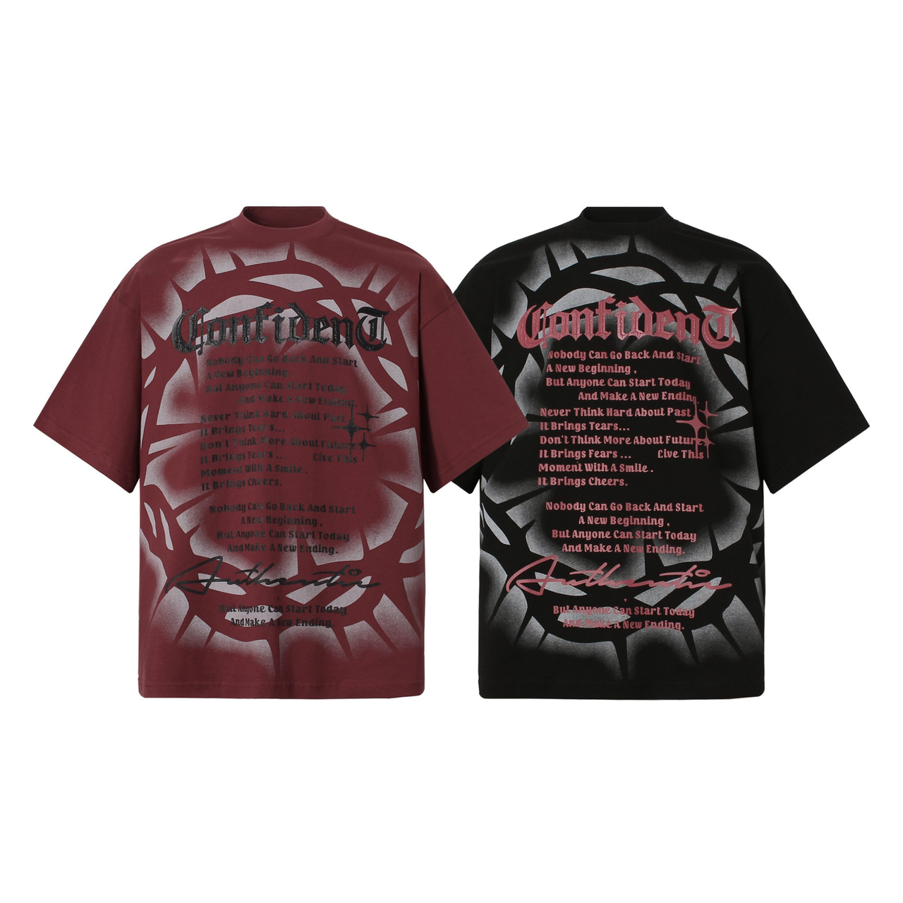 Omirad Gothic Airbrush Typography Tee