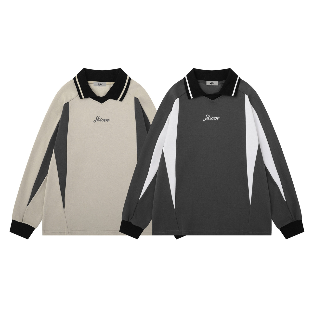 Omirad Contrast Panel Polo Sweatshirt