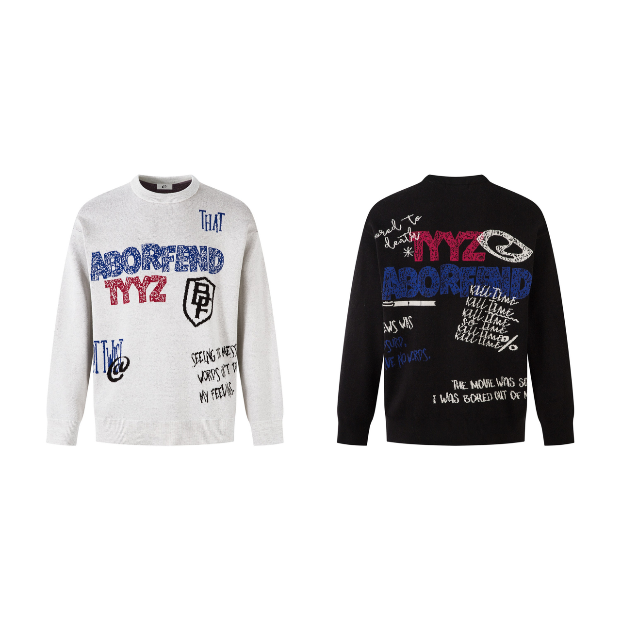 Omirad Graffiti Embroidered Knit Sweater