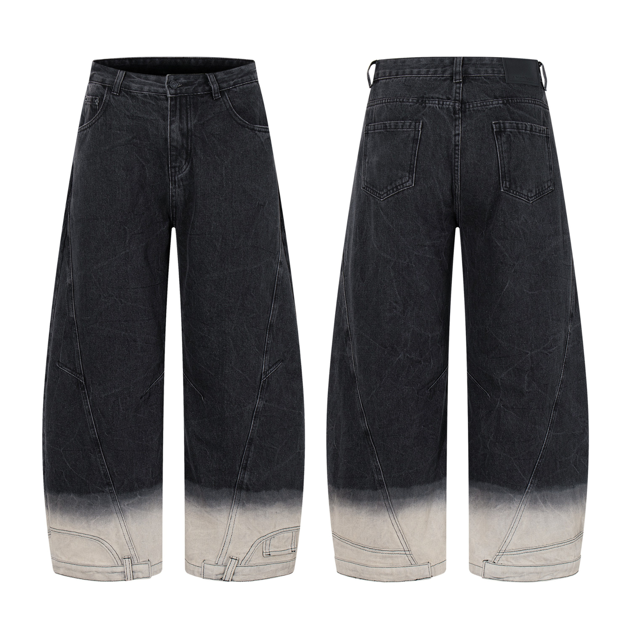 Omirad Gradient Washed Wide-Leg Jeans