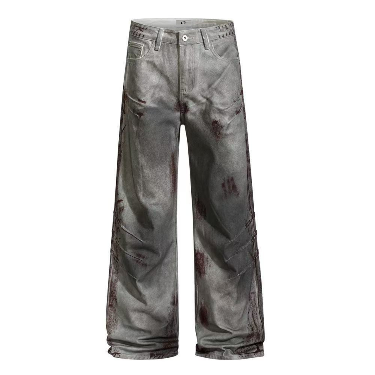 Omirad Vintage Spray-Washed Straight-Leg Pants