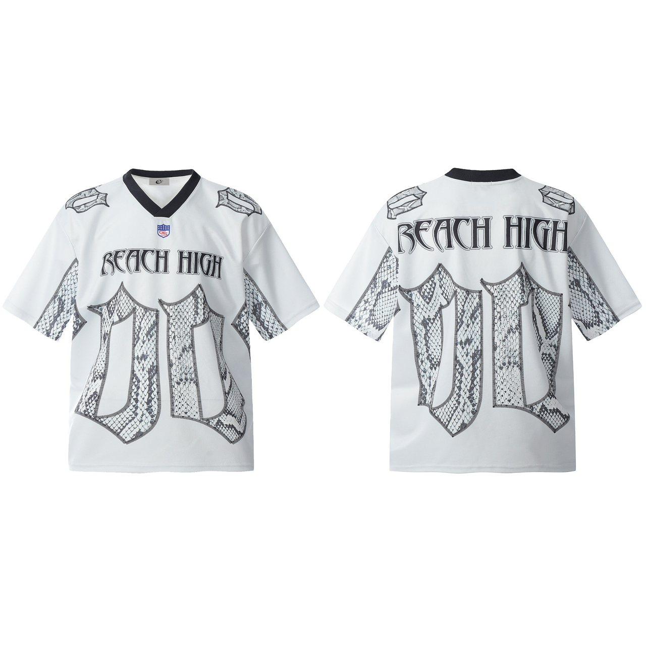 Omirad Reach High Snake-Print Jersey Tee