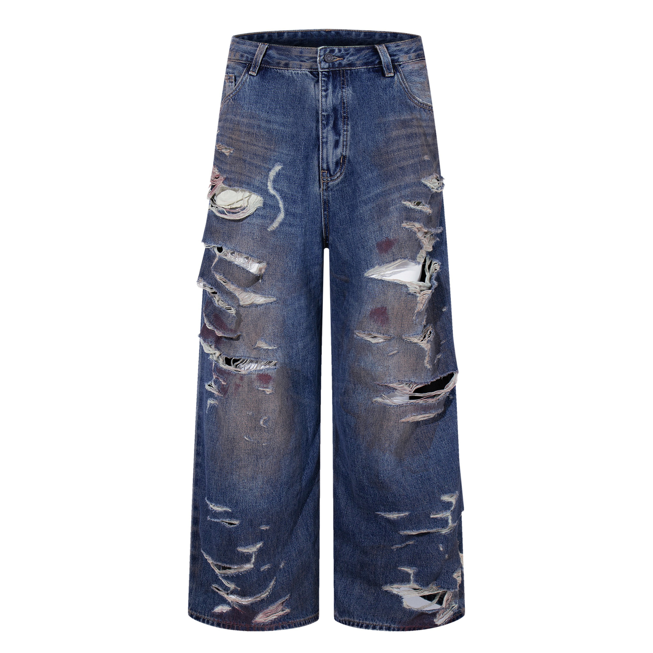 Omirad Destroyed Vintage Wide-Leg Jeans