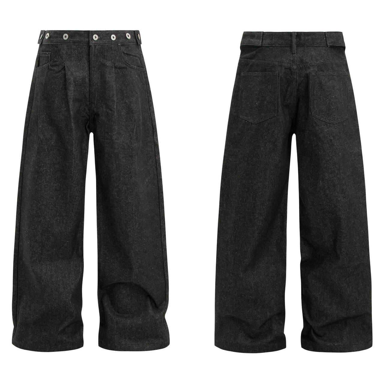 Omirad Grommet Waist Wide-Leg Jeans
