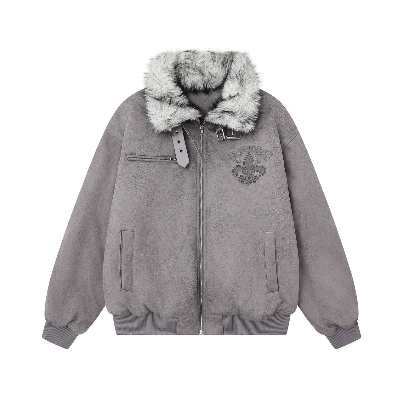 Omirad Fur-Collar Buckle Jacket