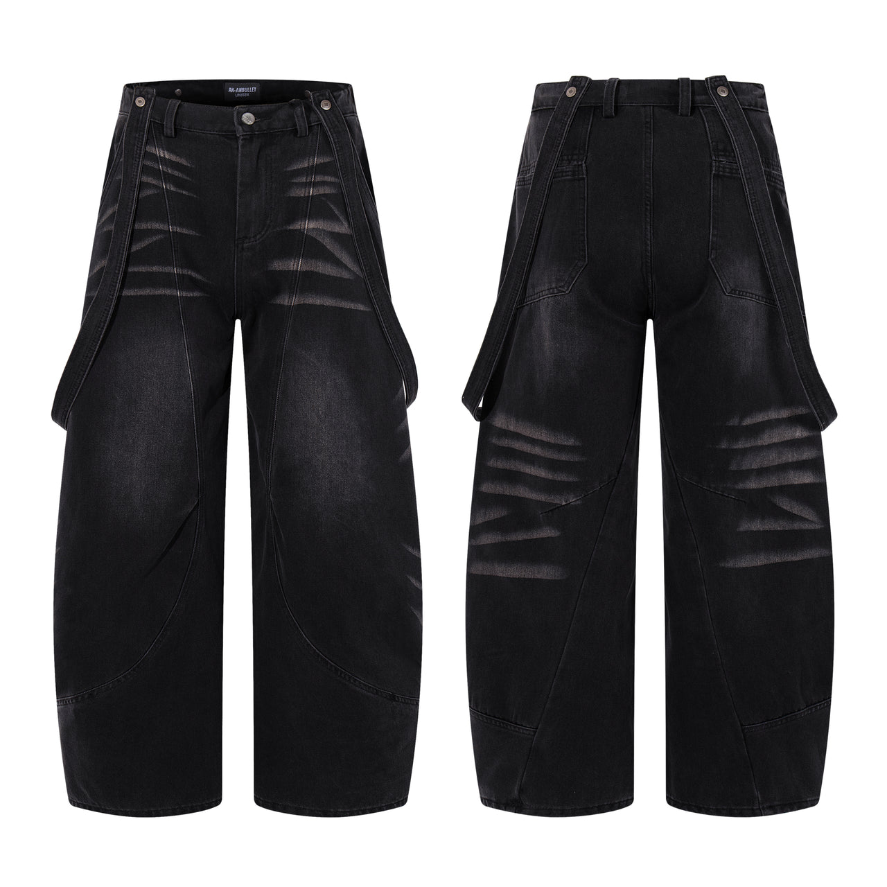 American Street Style Belt Decorated Jeans