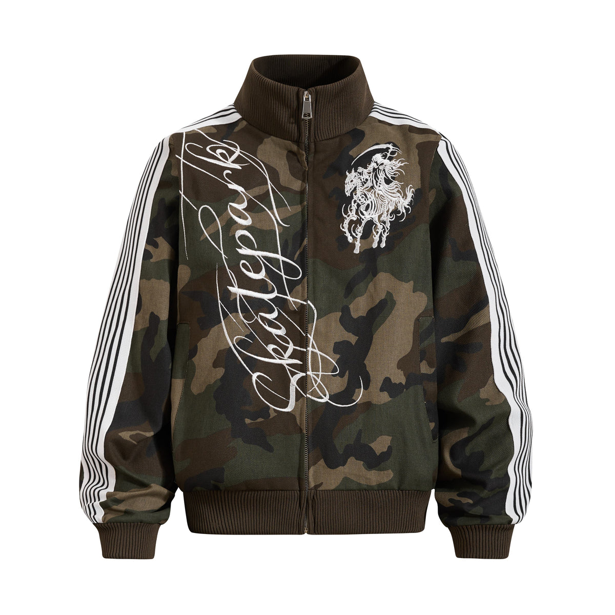 Omirad Camo Script Stripe Zip-Up Jacket