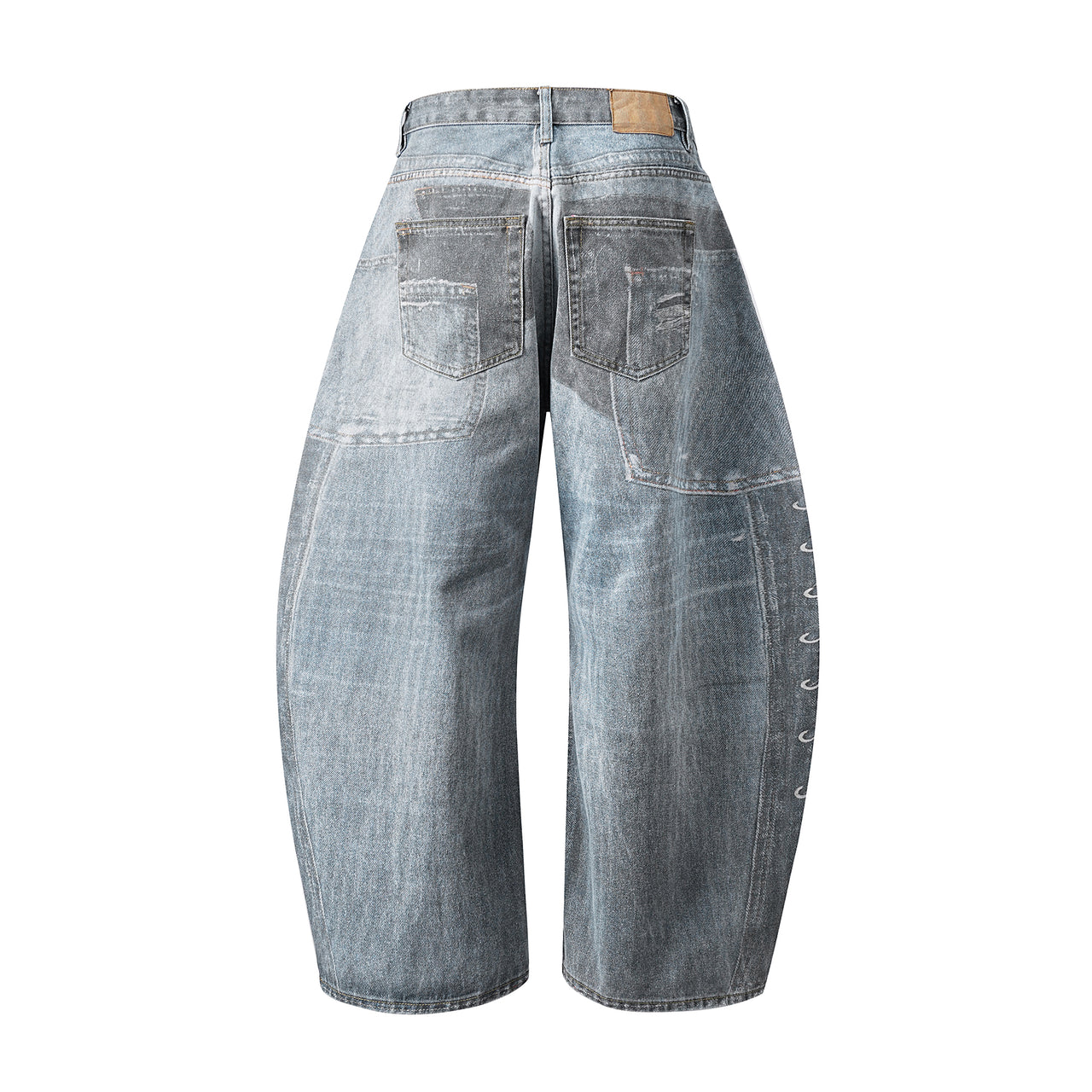 American Curved Blade Printed Jeans