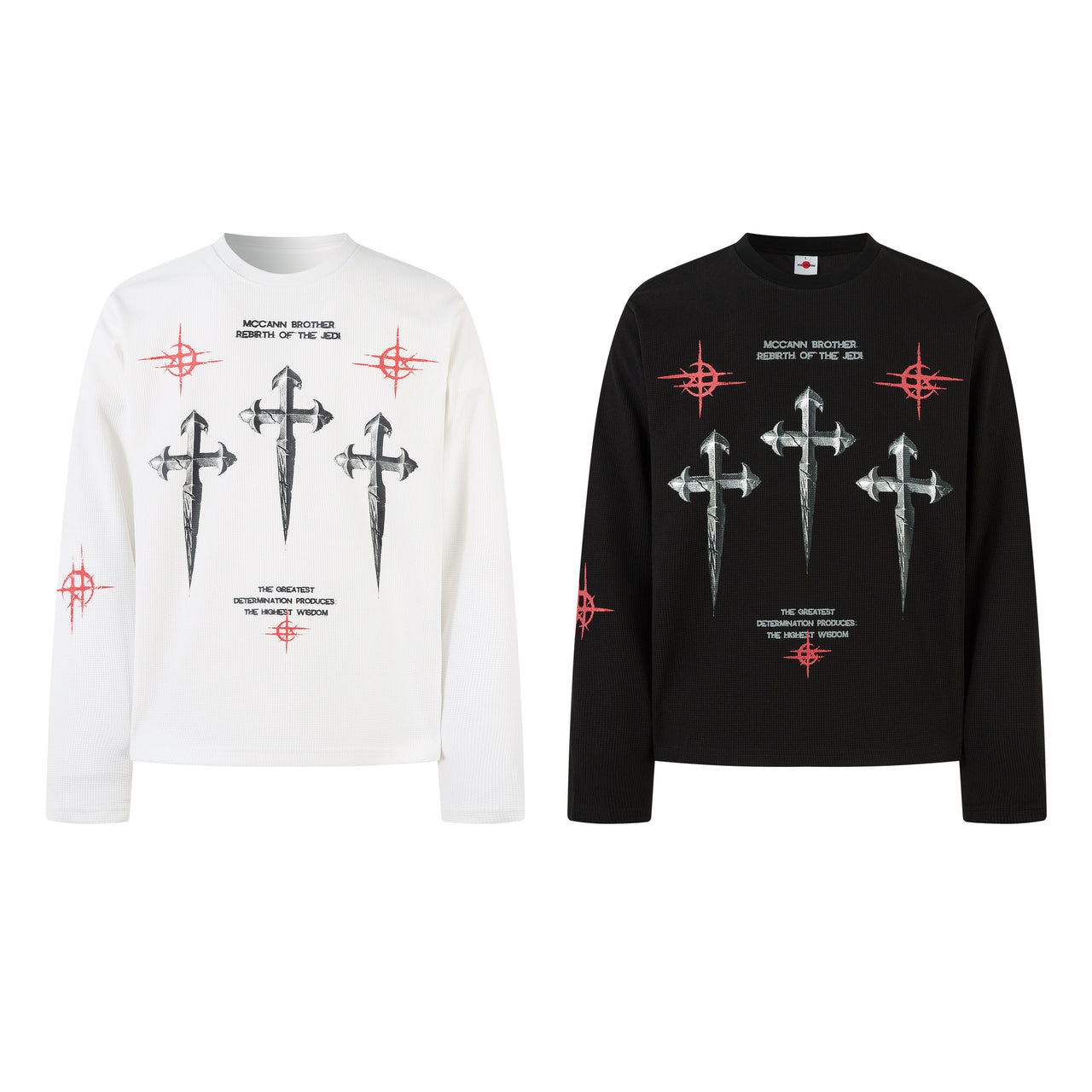 American High Street Numeric Print Waffle Sweatshirt