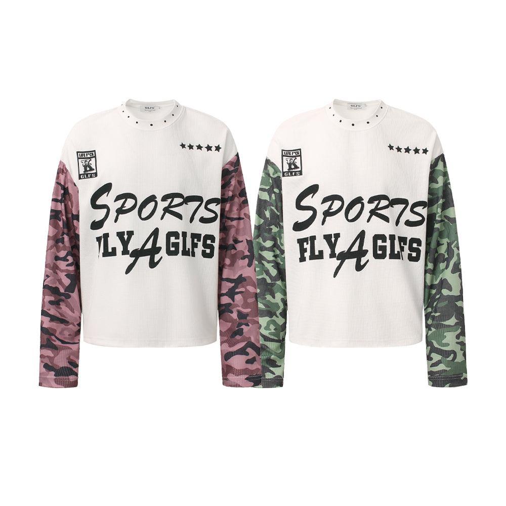 American Streetwear Camouflage Sleeve Sweatshirt