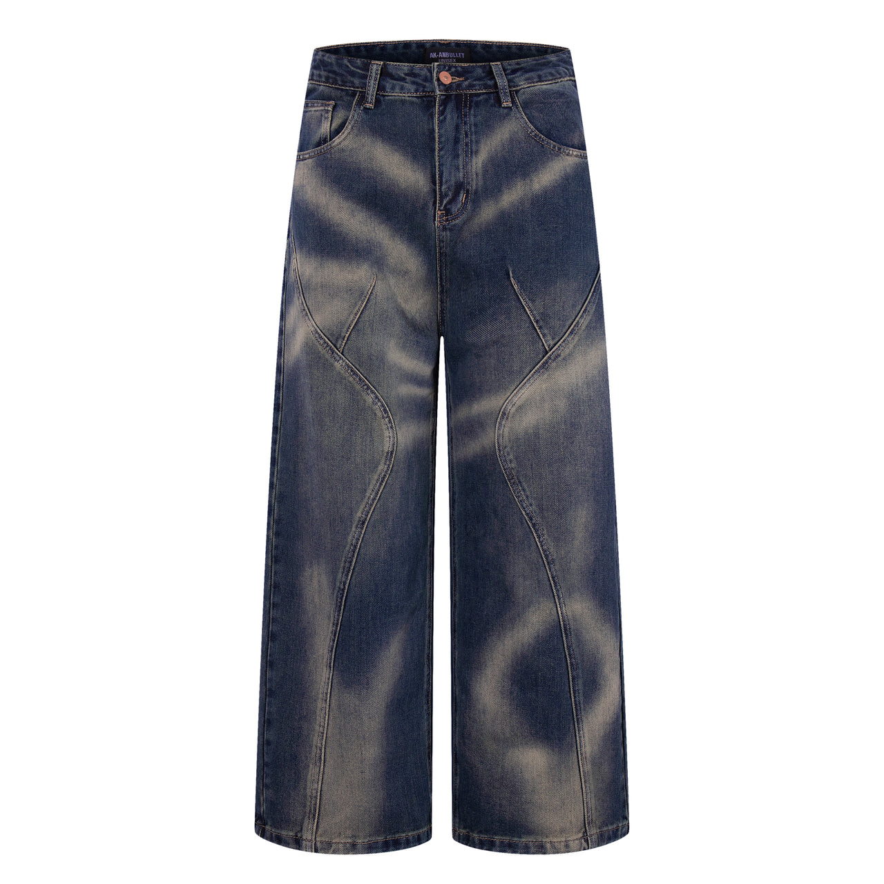 American Vintage Watercolor Tie-Dye Jeans
