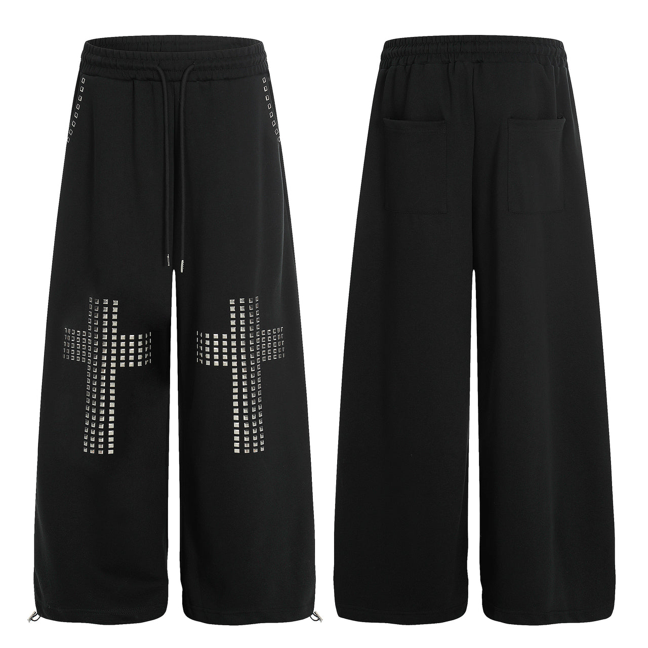 Omirad Studded Cross Wide-Leg Sweatpants