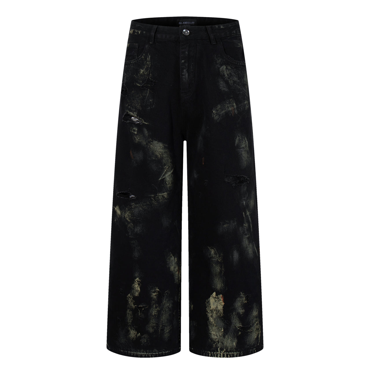American Street Style Distressed Dyed Jeans