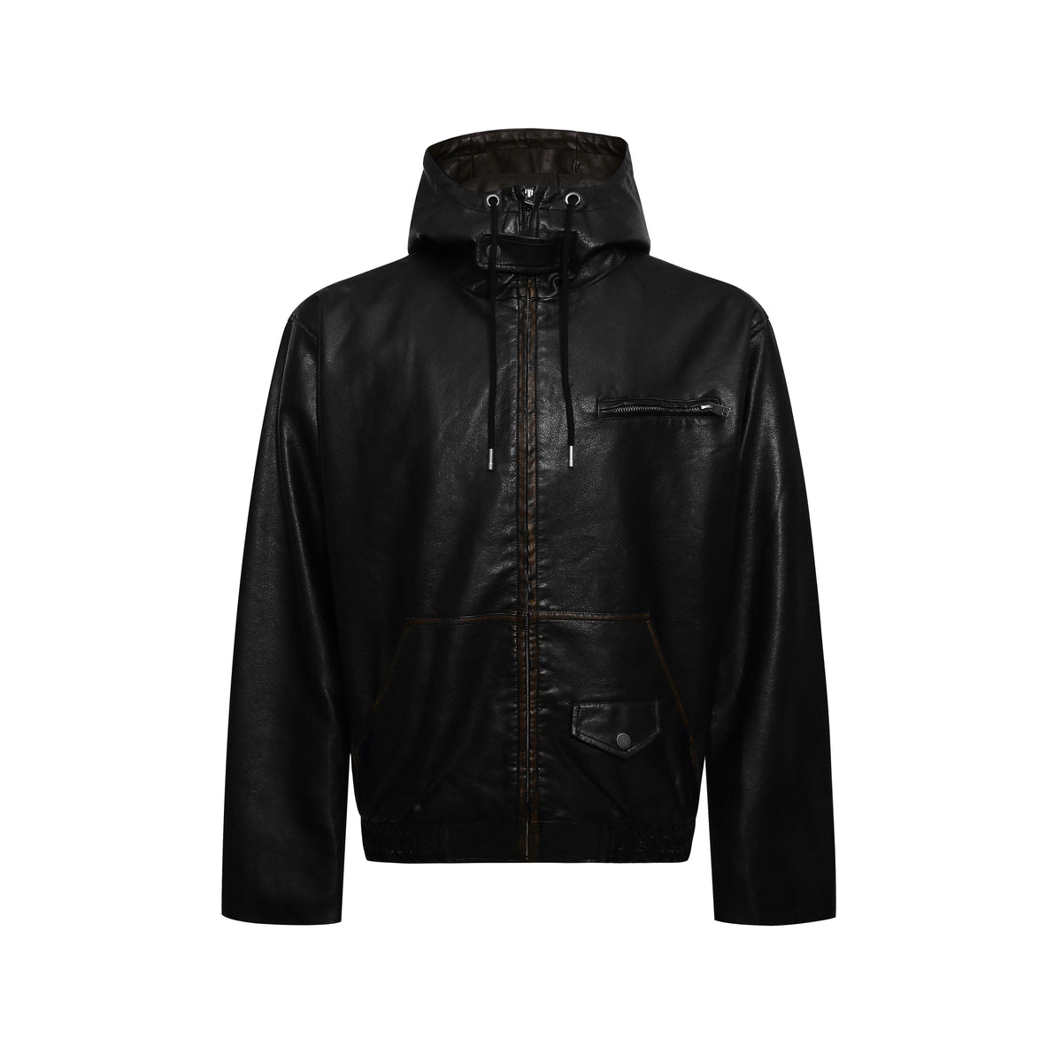 Omirad Coated Hooded Zip-Up Jacket