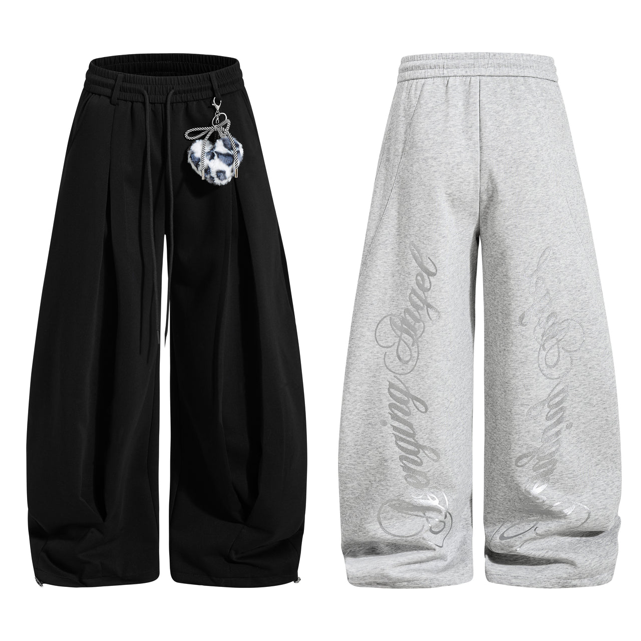 Omirad Script Wide-Leg Sweatpants