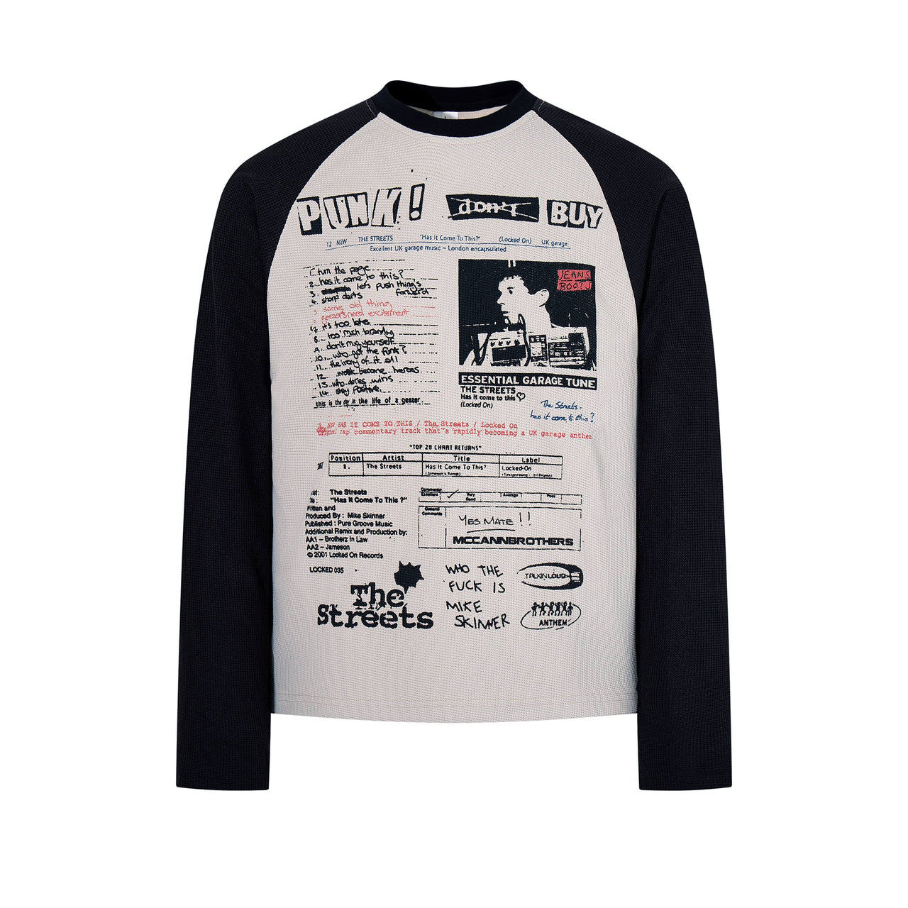 Omirad Punk Graphic Raglan Long Sleeve Tee