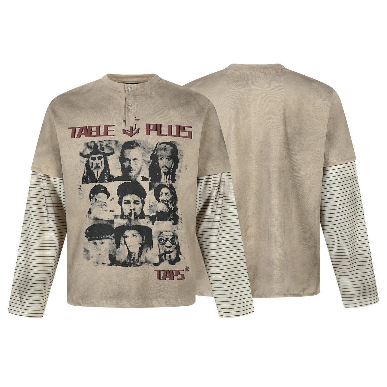 Omirad Layered Graphic Long-Sleeve T-Shirt