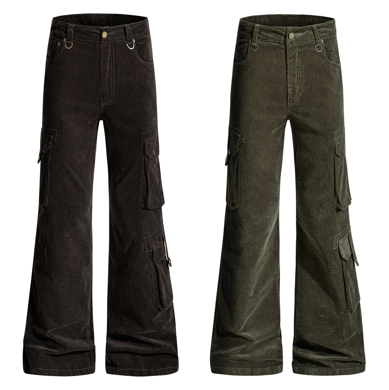 Omirad Washed Utility Flared Pants