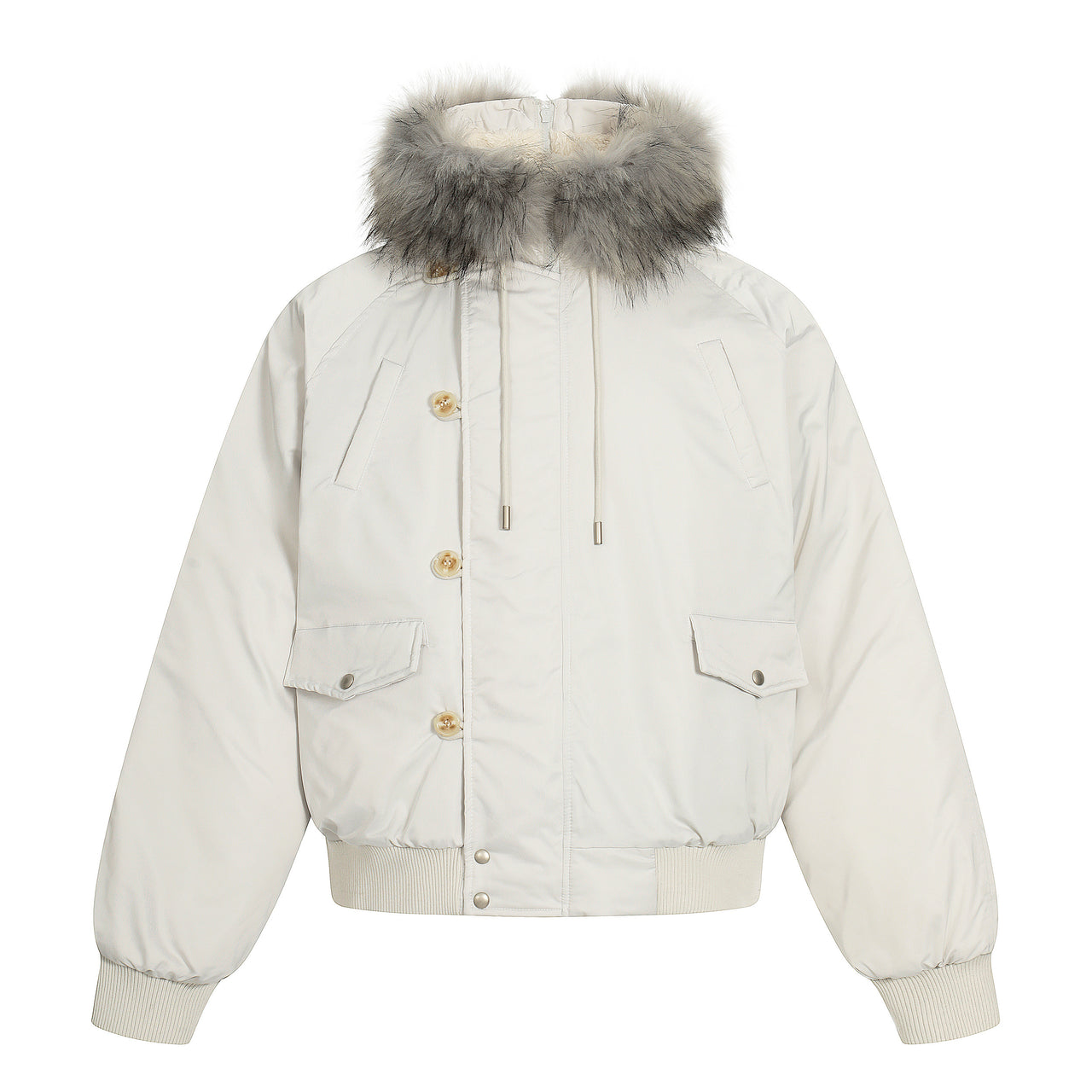 Omirad Faux Fur Trim Padded Bomber Jacket