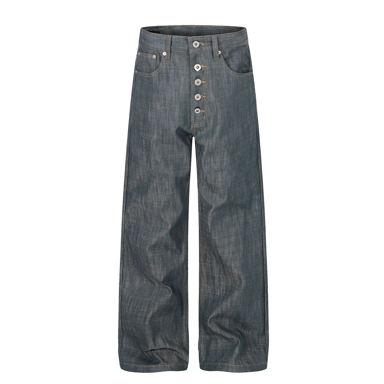 Omirad “Washed Grey Button Denim Jeans”