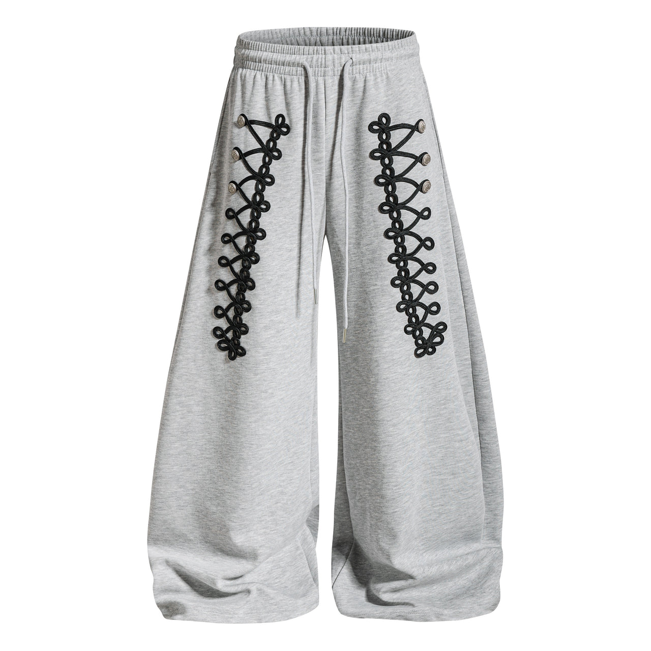 Omirad Braided Detail Wide-Leg Sweatpants