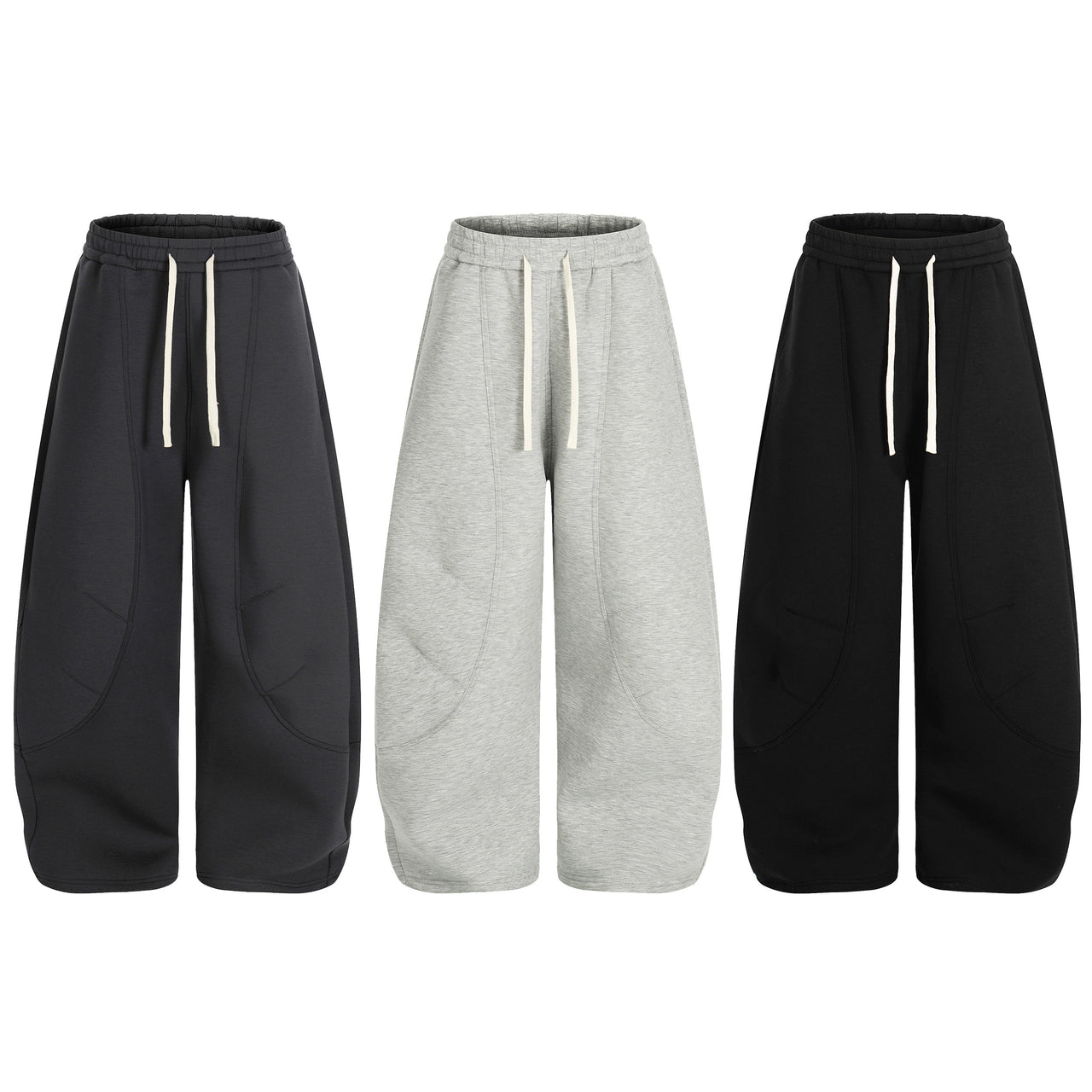 Omirad Curved-Panel Wide-Leg Sweatpants