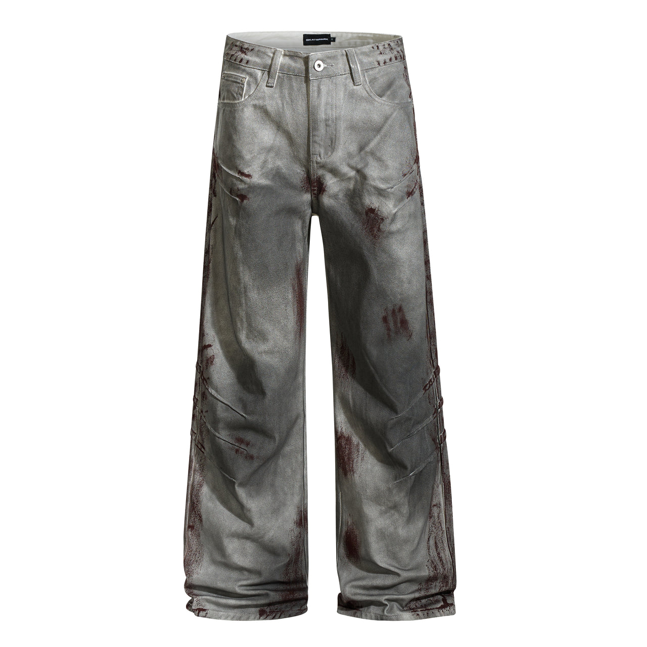 American Streetwear Water-Based Paint-Splattered Jeans