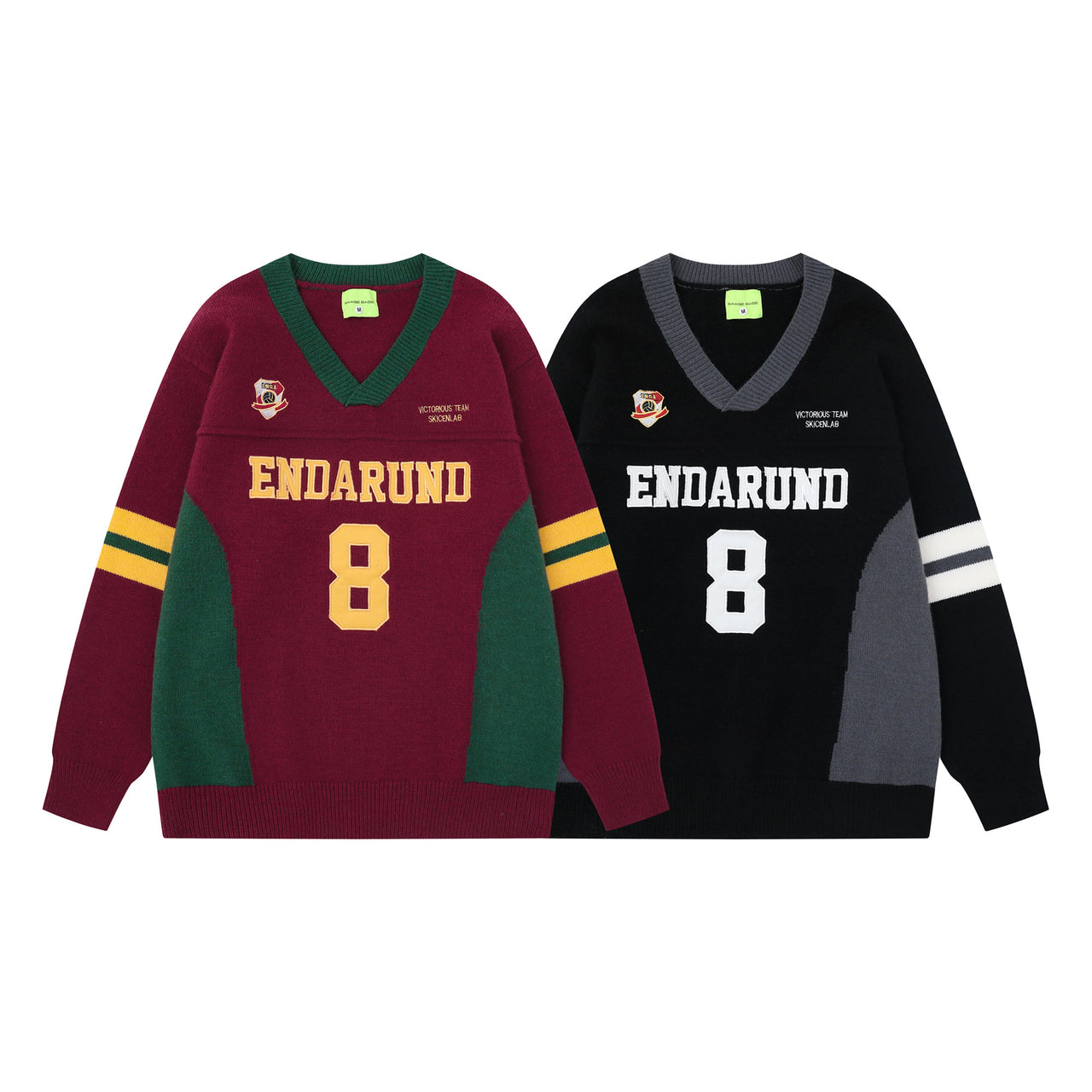 American Streetwear Appliqué Knit Sweater