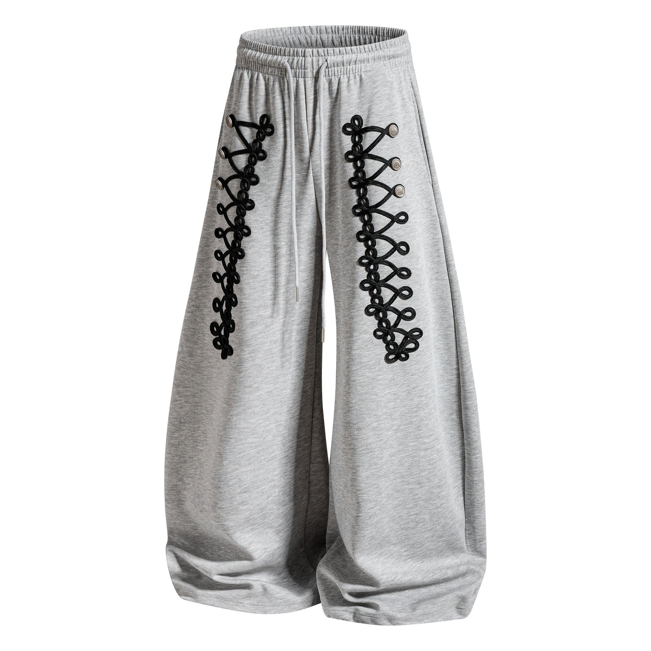Omirad Braided Detail Wide-Leg Sweatpants