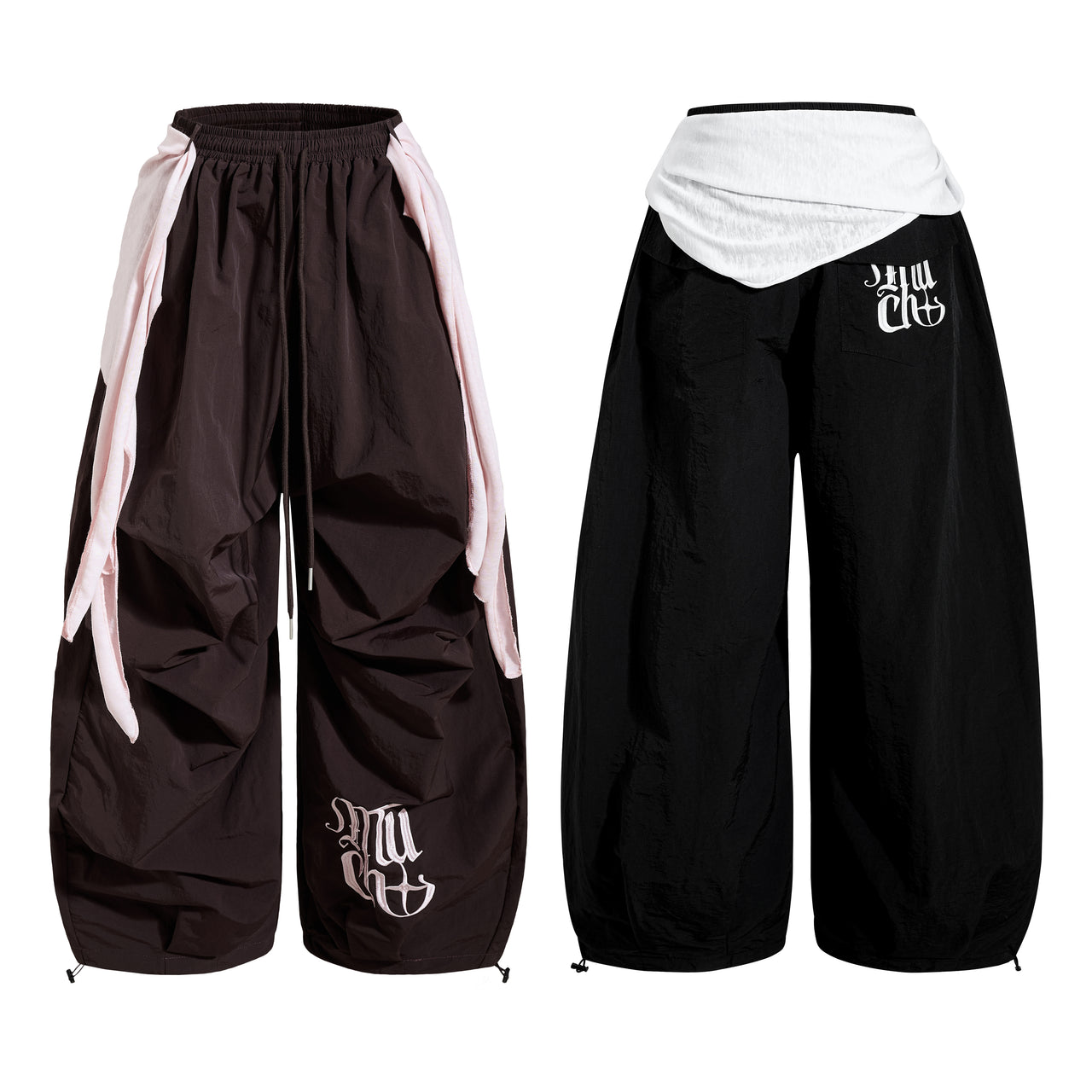 Omirad Layered Utility Wide-Leg Pants